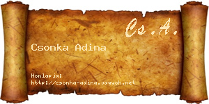 Csonka Adina névjegykártya